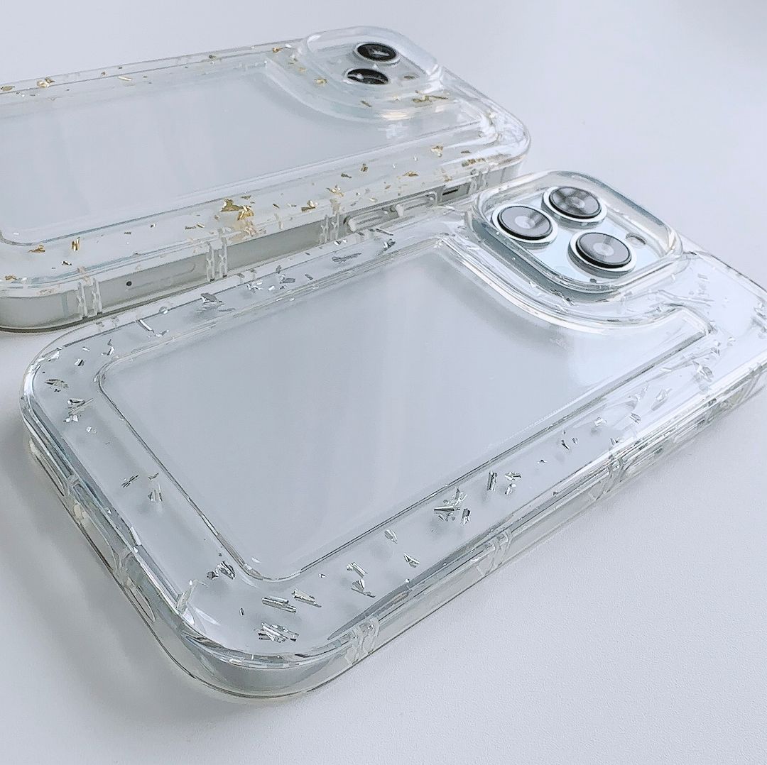 Apple iPhoneケース クリア ラメ ケース おしゃれ 男女兼用 レディース