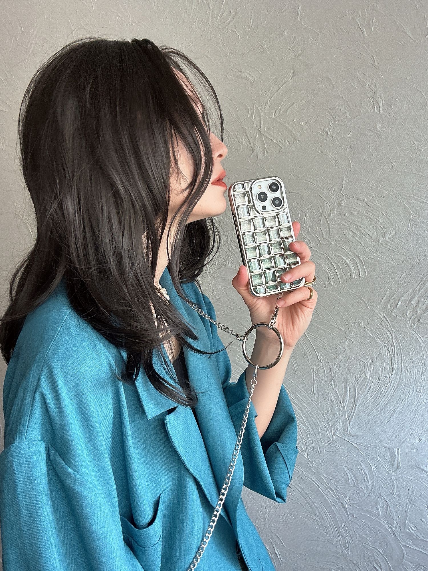 Apple iPhoneケース セルショルダーケース おしゃれ 男女兼用 レディース メンズ かっこいい ケース デザイン チェーン クリア