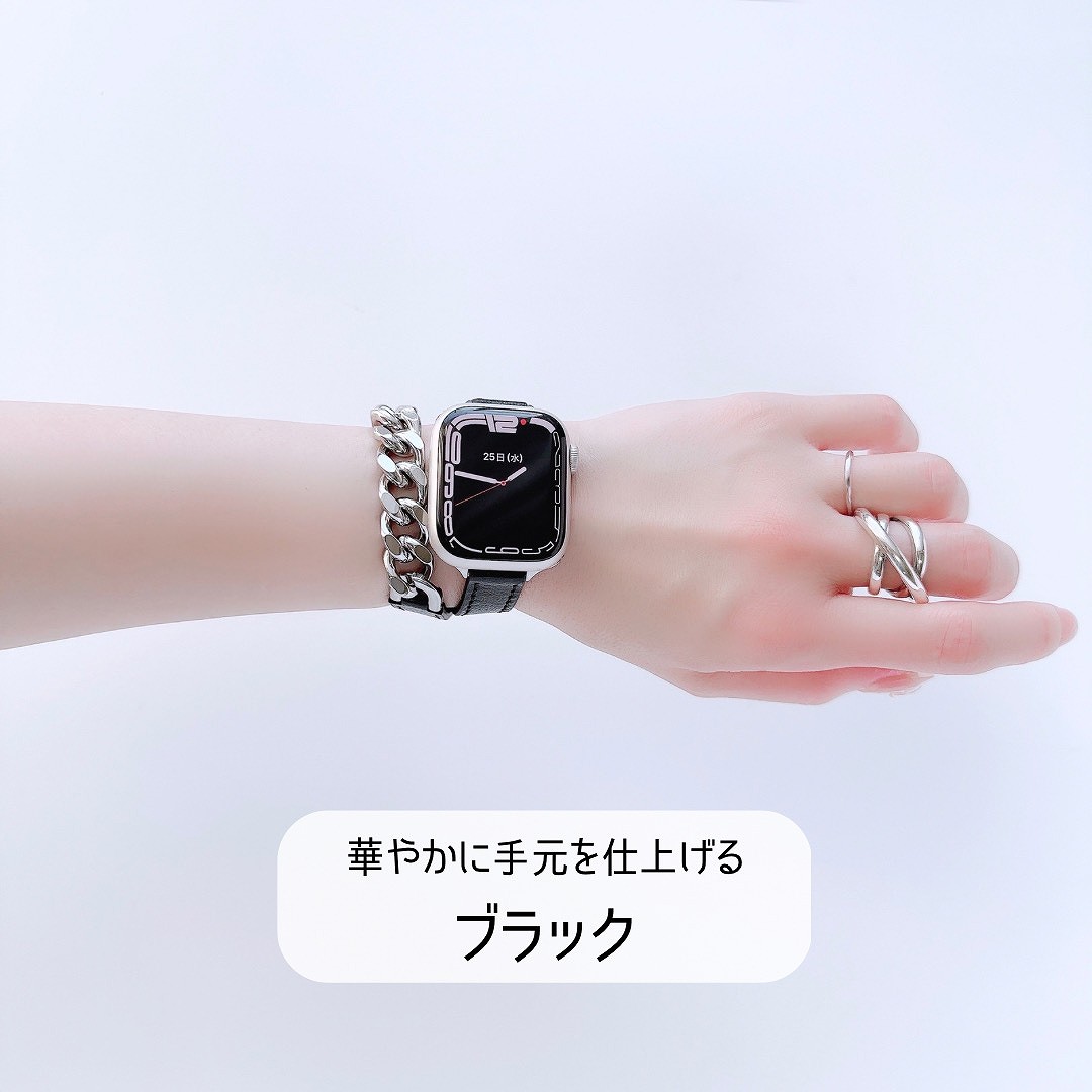 Apple Watch 全機種対応 アップルウォッチ ミックス ダブル バンド おしゃれ バンド デザイン 男女兼用｜across-intl｜02