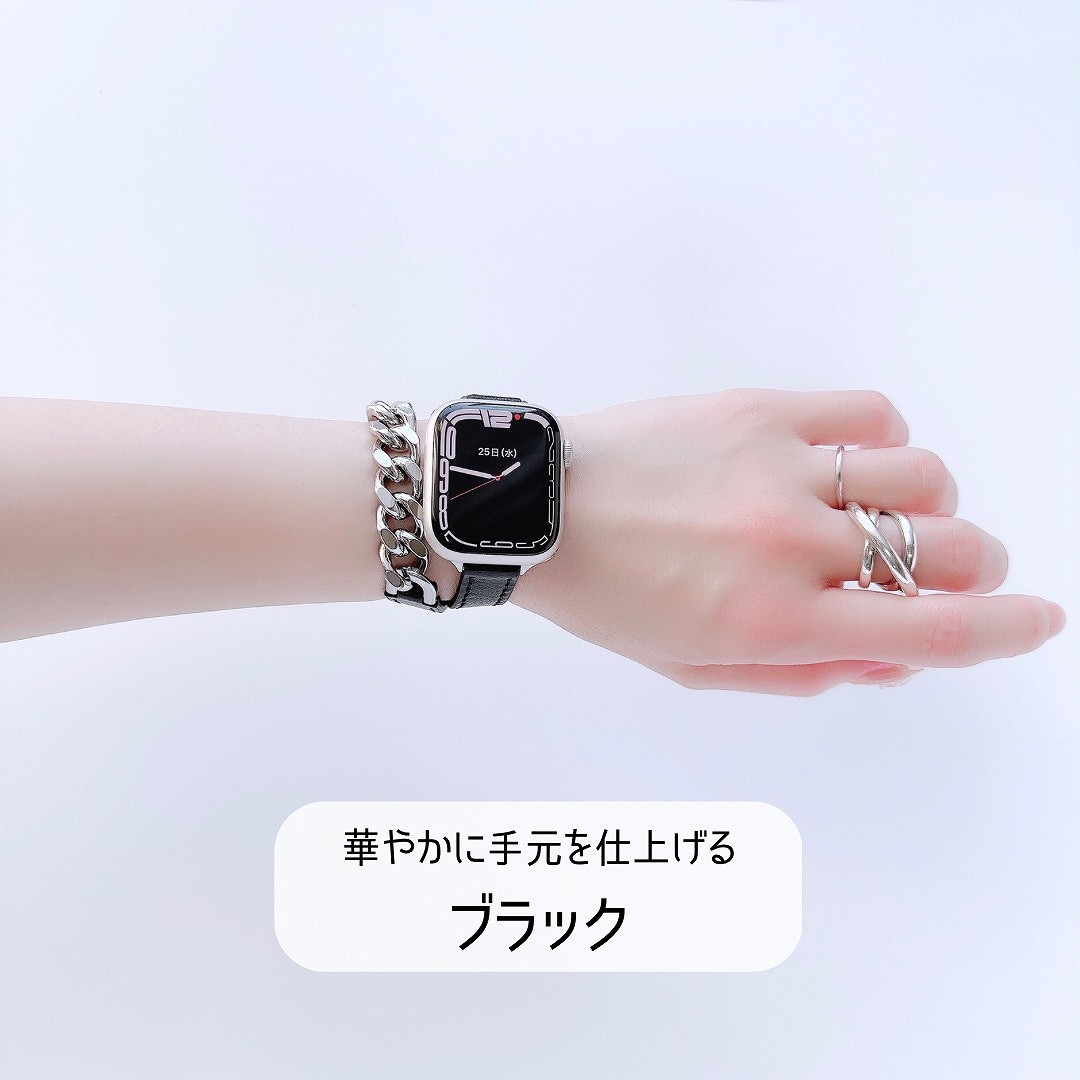 Apple Watch 全機種対応 アップルウォッチ ミックス ダブル バンド おしゃれ バンド デザイン 男女兼用