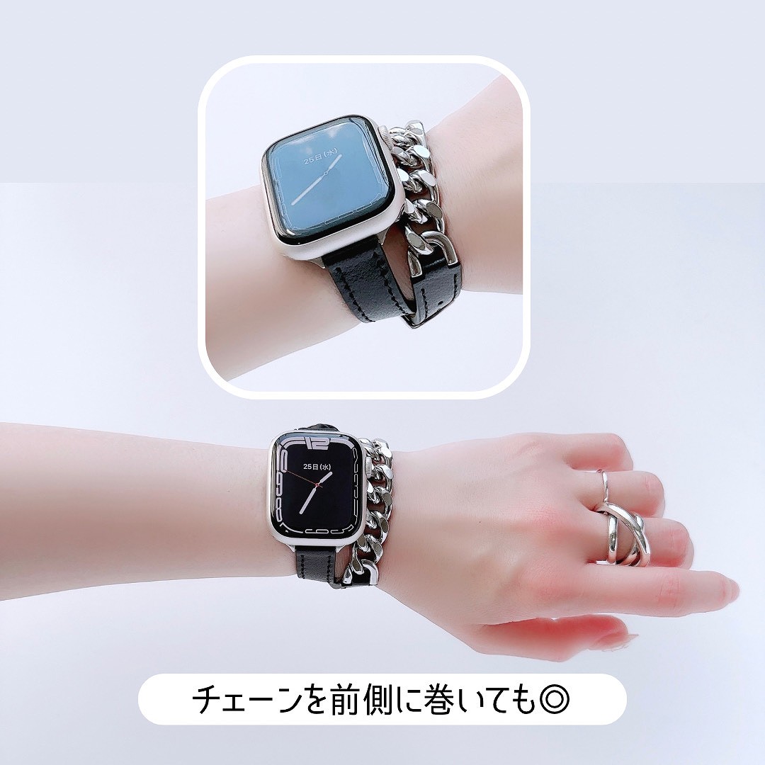 Apple Watch 全機種対応 アップルウォッチ ミックス ダブル バンド おしゃれ バンド デザイン 男女兼用 | Lune | 10