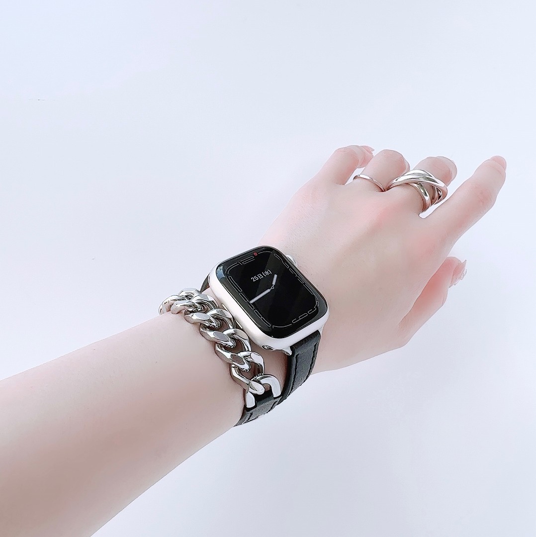 Apple Watch 全機種対応 アップルウォッチ ミックス ダブル バンド おしゃれ バンド デザイン 男女兼用｜across-intl｜03