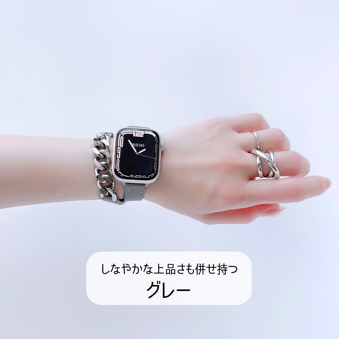 Apple Watch 全機種対応 アップルウォッチ ミックス ダブル バンド おしゃれ バンド デザイン 男女兼用｜across-intl｜04