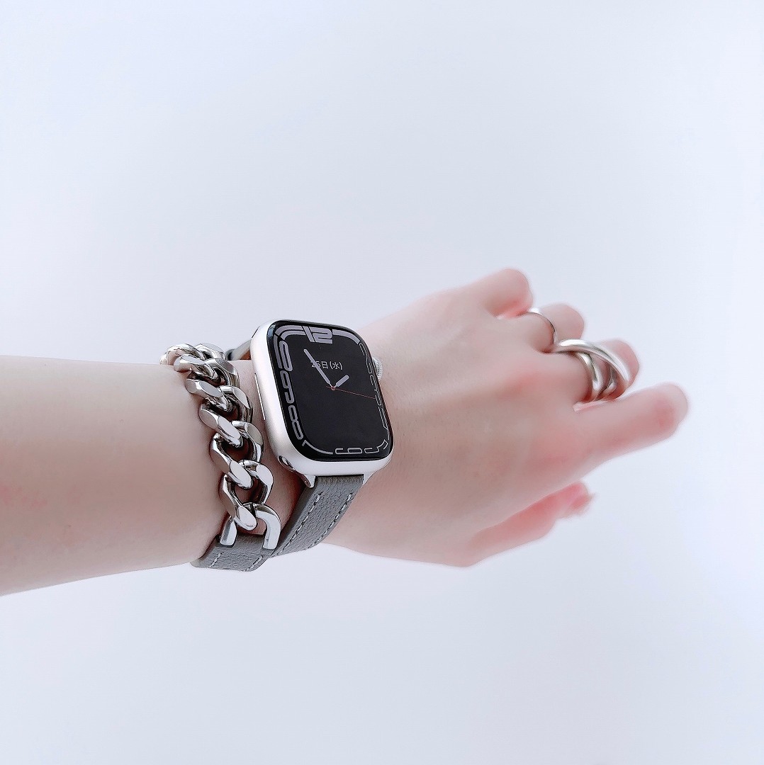 Apple Watch 全機種対応 アップルウォッチ ミックス ダブル バンド おしゃれ バンド デザイン 男女兼用｜across-intl｜05