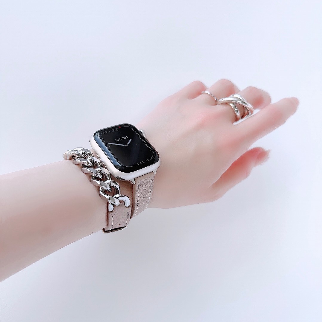 Apple Watch 全機種対応 アップルウォッチ ミックス ダブル バンド おしゃれ バンド デザイン 男女兼用｜across-intl｜08