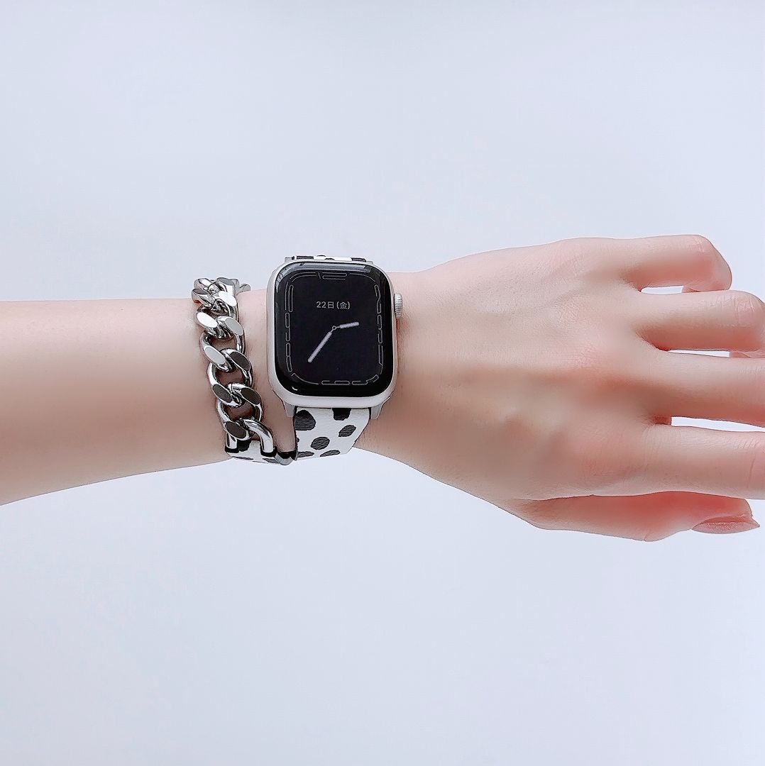 Apple Watch 全機種対応 アップルウォッチ レオ ミックス ダブルバンド おしゃれ バンド デザイン 男女兼用｜across-intl｜02