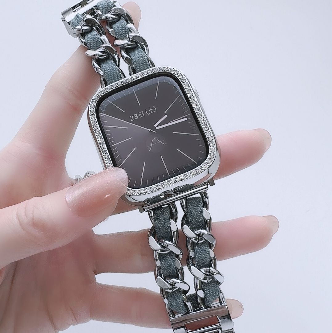 NINE WEST★バイカラーチェーンが上品なApple Watchストラップ NINE WEST☆バイカラーチェーンが上品なApple Watchストラップ
