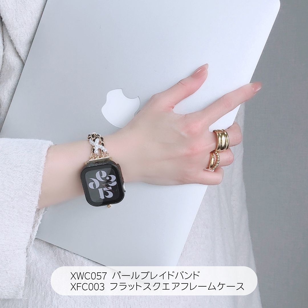 Apple Watch 全機種対応 アップルウォッチ パールブレイドバンド おしゃれ バンド デザイン 男女兼用｜across-intl｜02