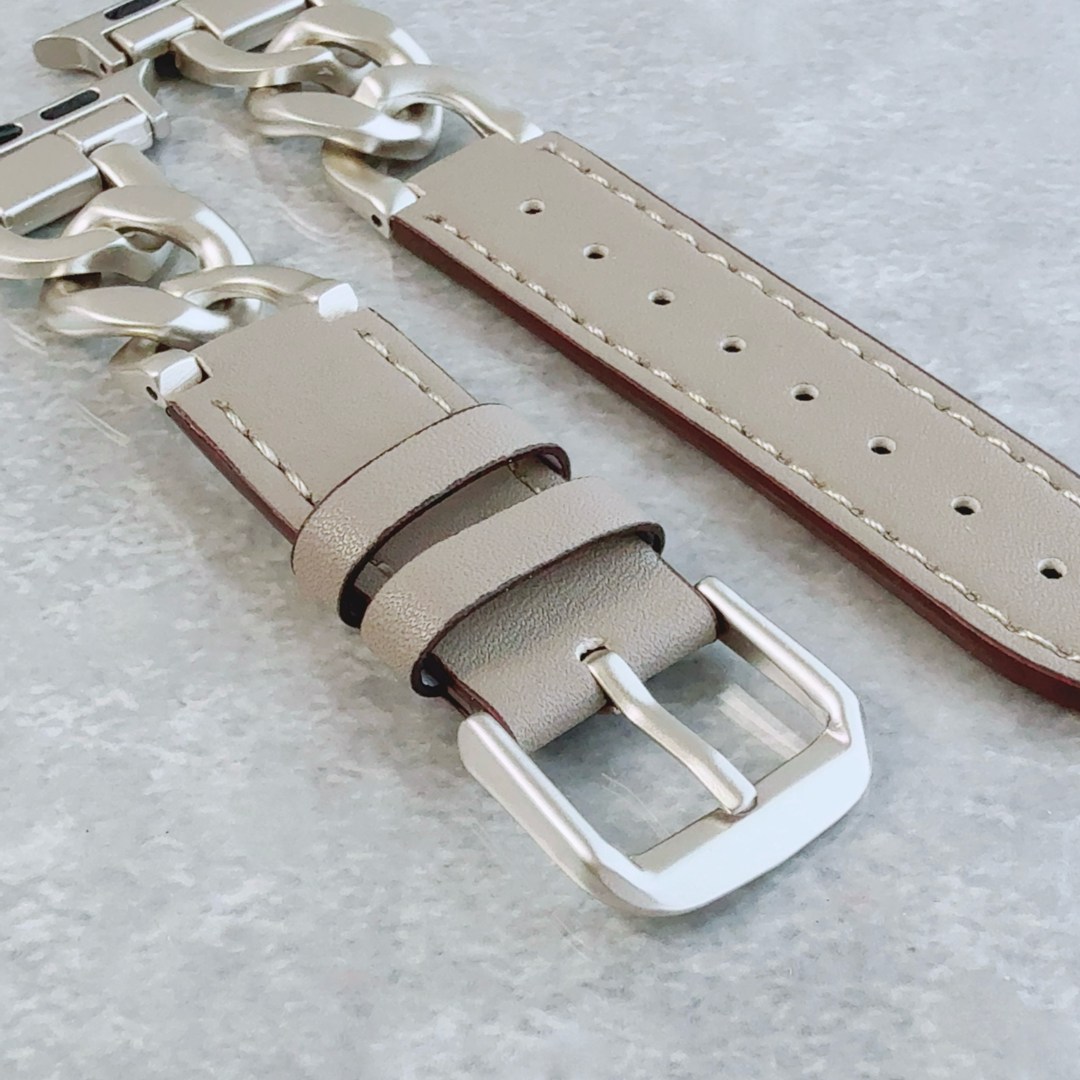 Apple Watch 全機種対応 アップルウォッチ タッグレザーチェーンバンド おしゃれ バンド デザイン 男女兼用 |  | 14