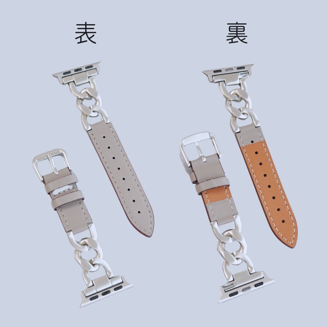 Apple Watch 全機種対応 アップルウォッチ タッグレザーチェーンバンド おしゃれ バンド デザイン 男女兼用 |  | 16