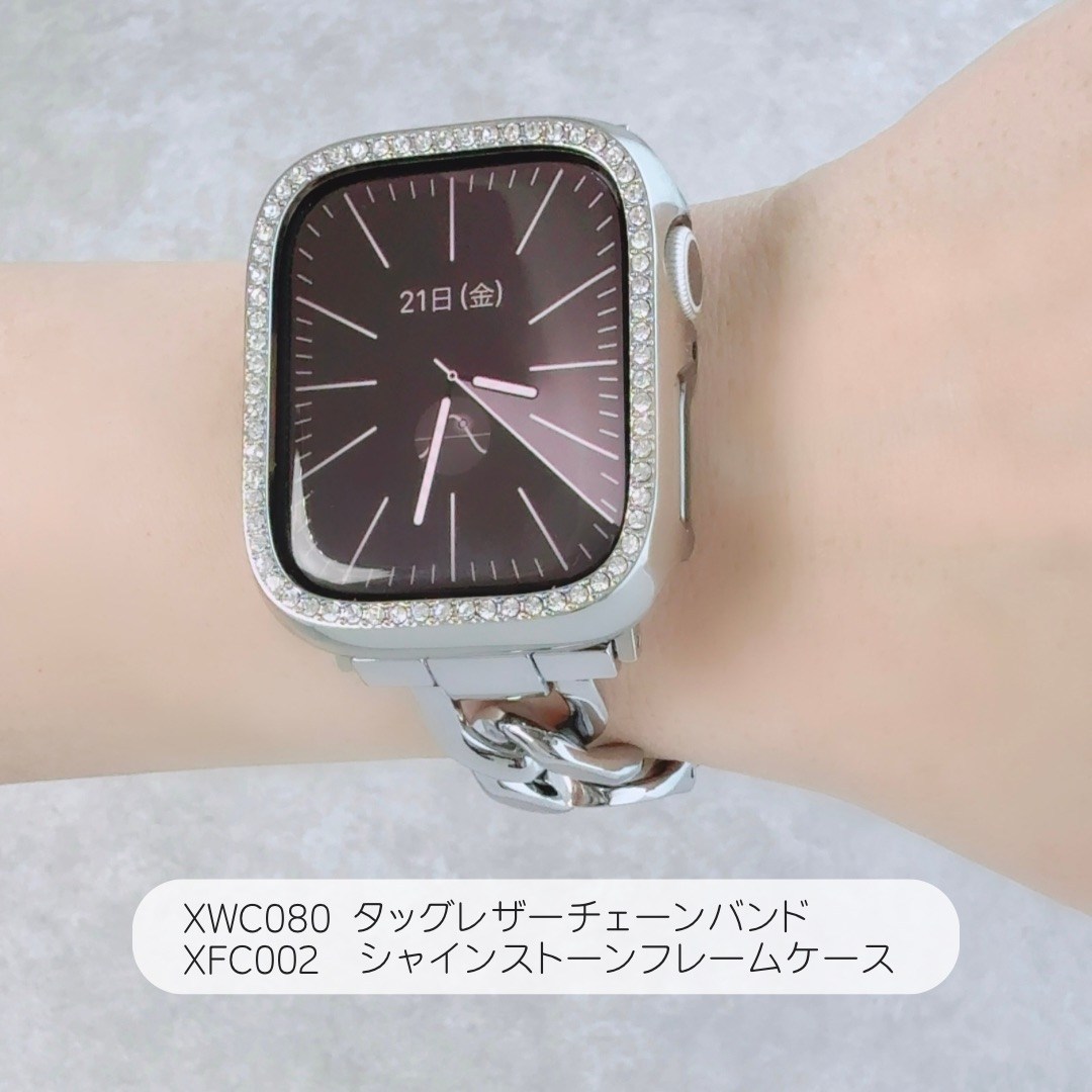 Apple Watch 全機種対応 アップルウォッチ タッグレザーチェーンバンド おしゃれ バンド デザイン 男女兼用 |  | 06