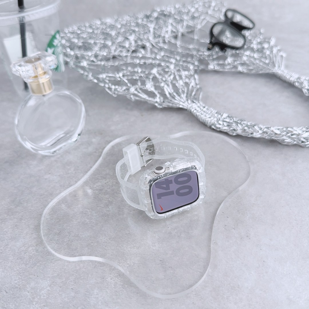 Apple Watch クリアバンド アップルウォッチ サマースノウクリアバンド おしゃれ バンド デザイン 透明 |  | 01