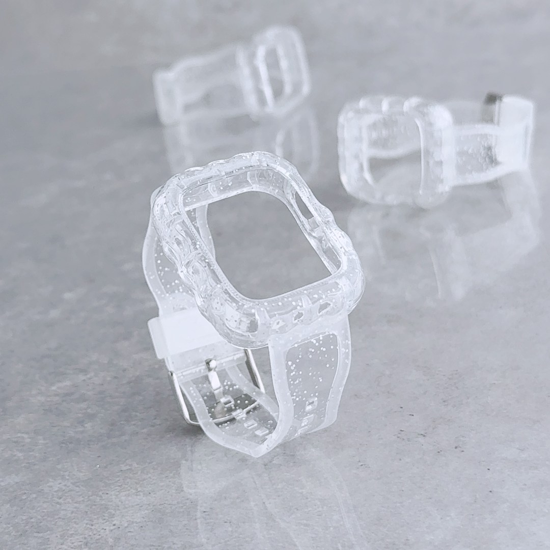 Apple Watch クリアバンド アップルウォッチ サマースノウクリアバンド おしゃれ バンド デザイン 透明 |  | 11
