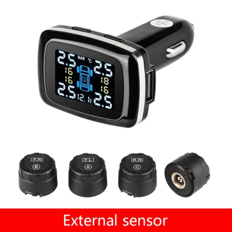 Jansite Car TPMS タイヤ空気圧監視システムセンサー シガーライター USB ポート自動セキュリティアラームシステムタイヤ空気圧｜action-store｜02