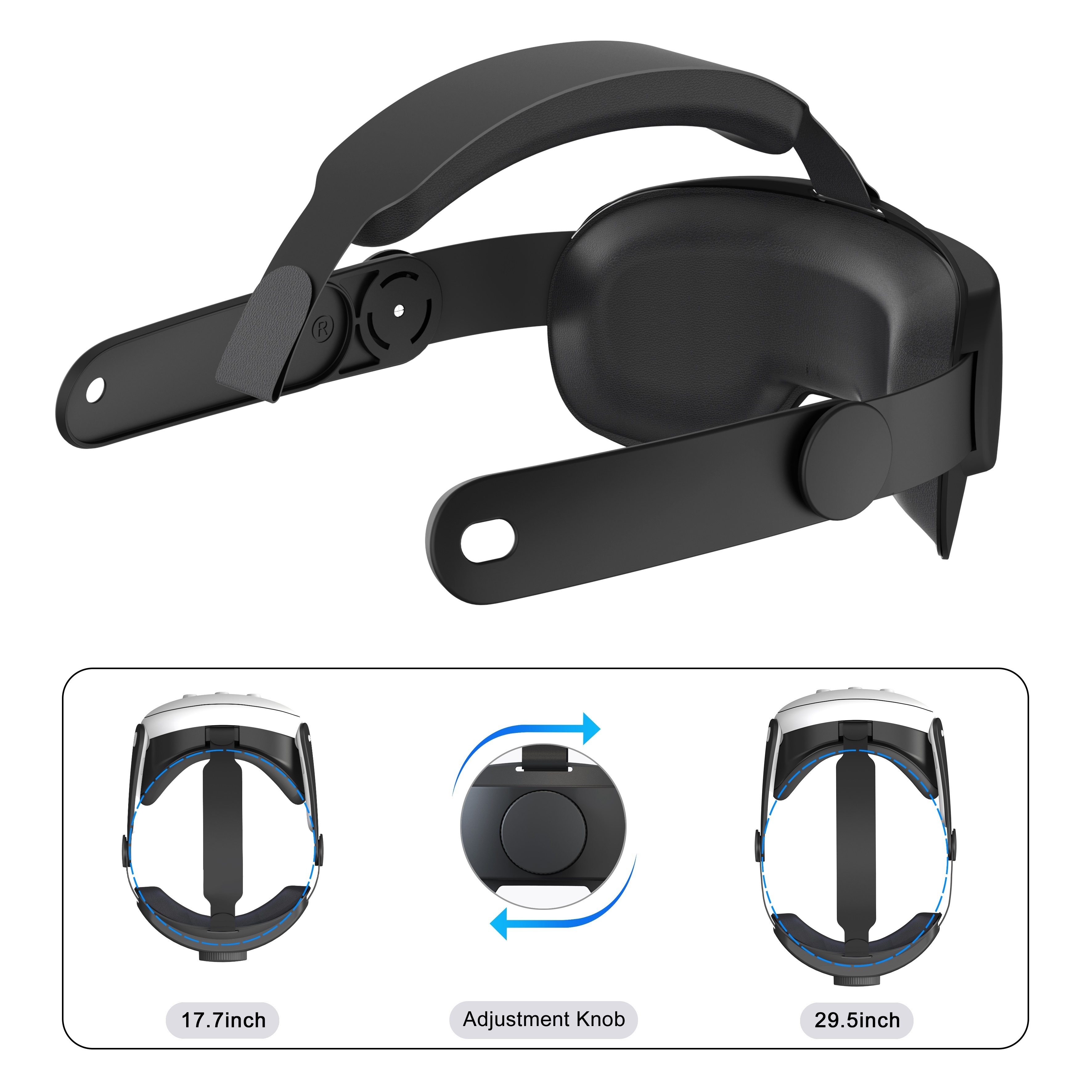 Oculus Quest 3 ヘッドバンドと互換性があり、VR ヘッドセットのサポートと快適さを強化する軽量で調整可能なアクセサリ (ホワイト)(ブラック)VR アクセサリ 調｜action-store｜03