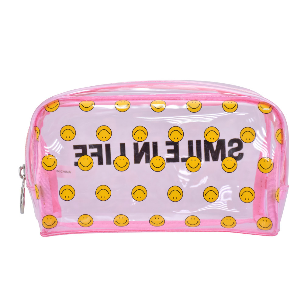 スマイル ペンケース 筆箱 レディース 女子 大人 高校生 透明 大容量 Pvc ファスナー キャラクター Action 通販 Yahoo ショッピング