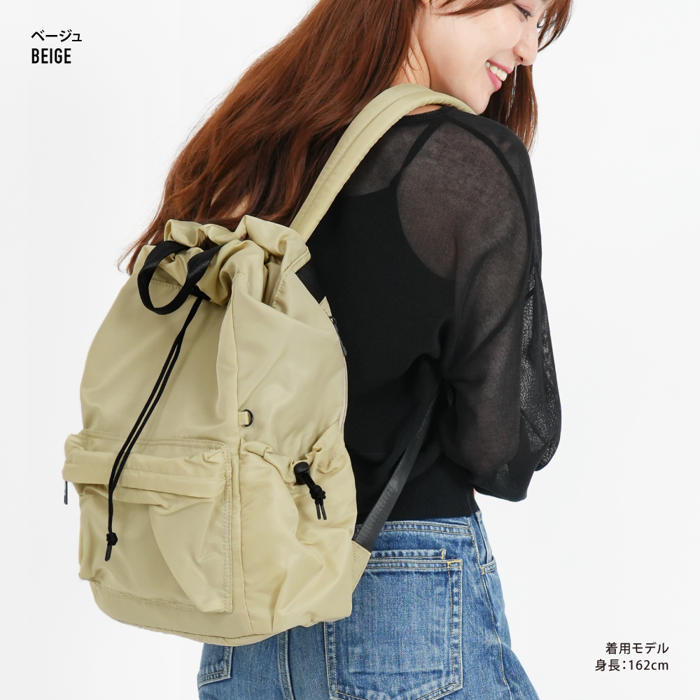 巾着リュック 大容量 15L a4 巾着 軽い デイパック 折りたたみ