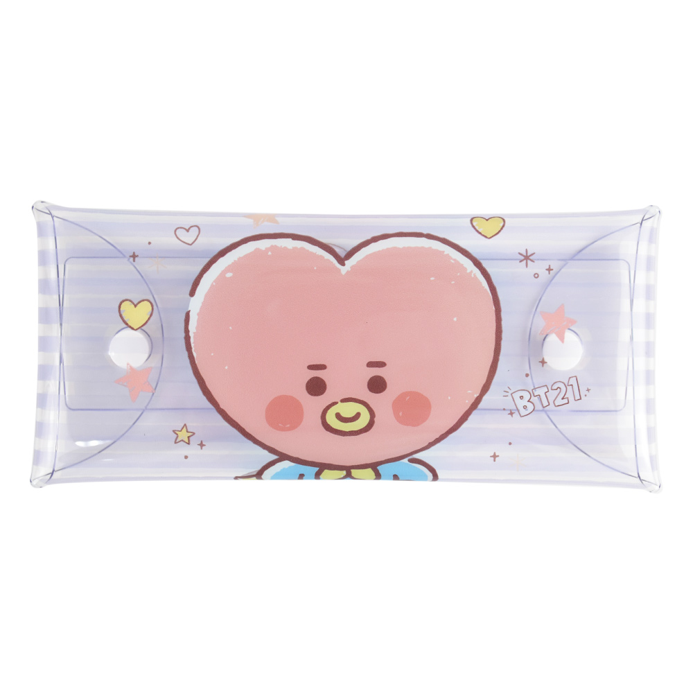 BT21 公式ライセンス商品 グッズ クリアマルチケース Lサイズ ペン