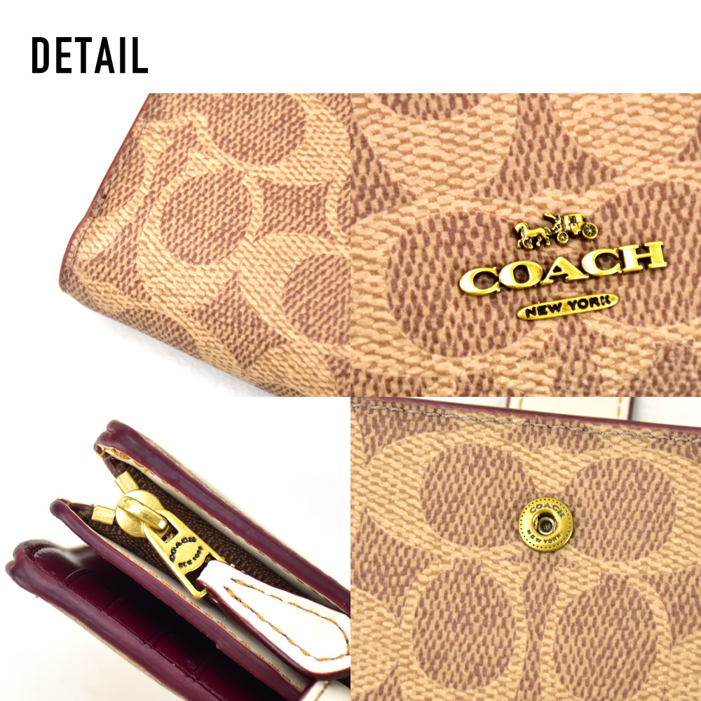 coach 折り財布 カードケース付き COACH コーチ 財布 レディース 二つ折り 小銭入れ カードケース