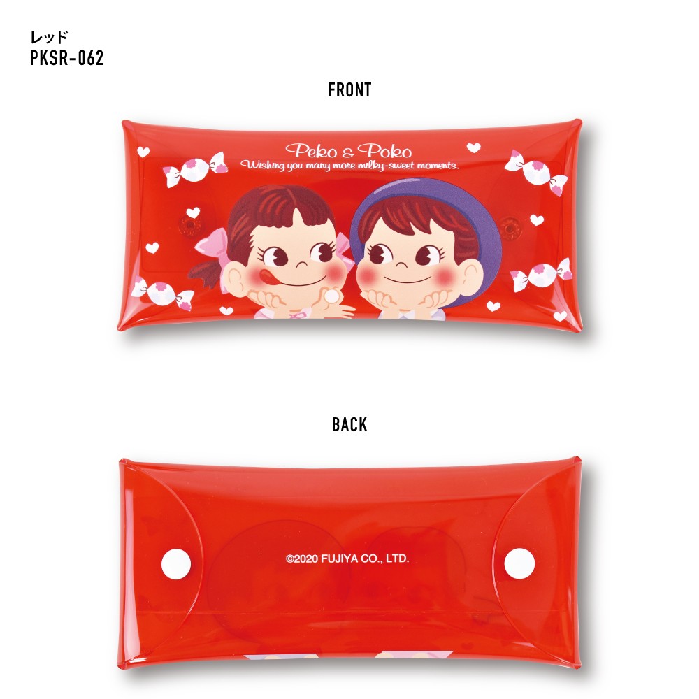 Gちゃんページです❁⃘*.゜Ｎｏ．2 不二家 ペコちゃん ペンケース 筆箱 小物入れ クリアマルチ