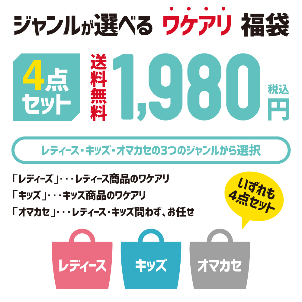 送料無料 訳あり プチ福袋 4点セット(バッグ1点 ＋ 小物3点