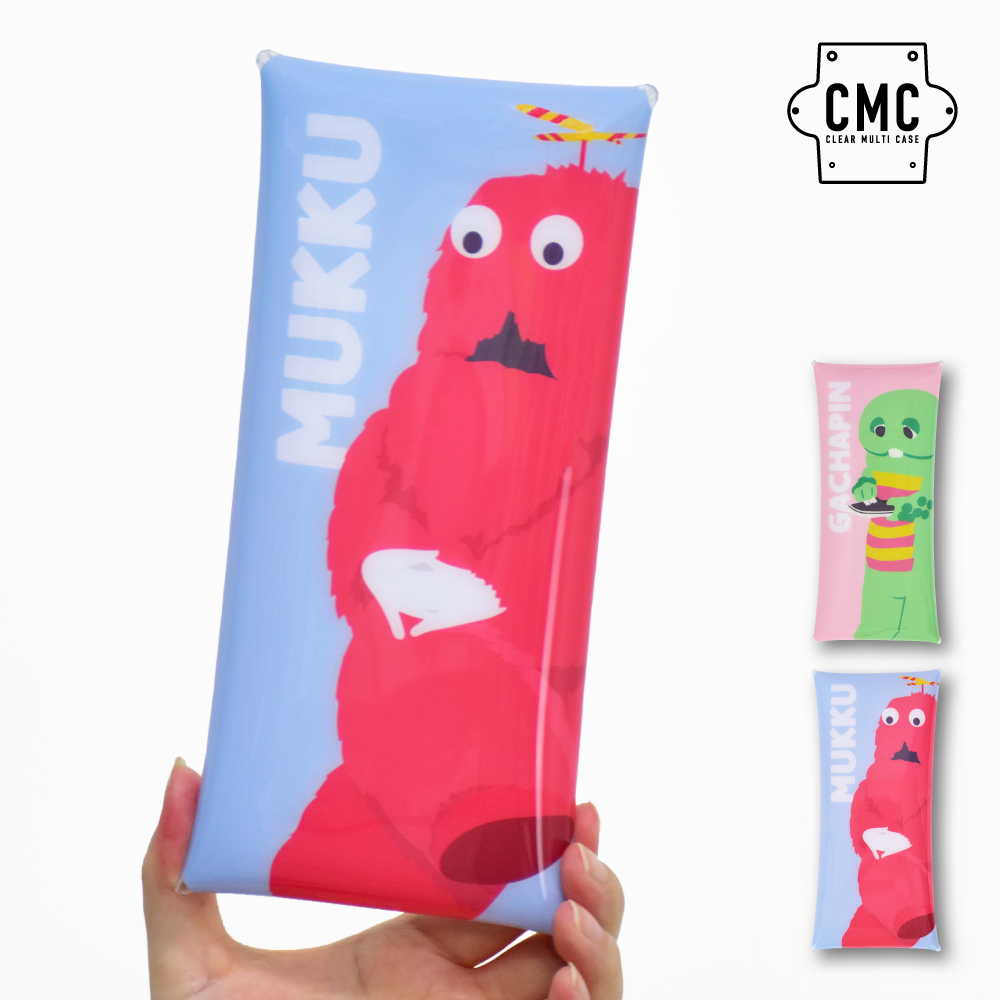 ガチャピン ムック クリアペンポーチ ペンケース 透明ケース 小物入れ