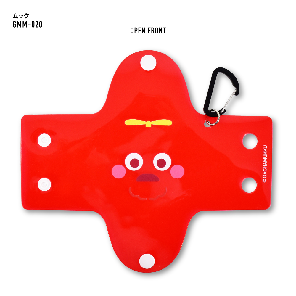 ガチャピン ムック クリアポーチ ミニポーチ カラビナ 小物入れ