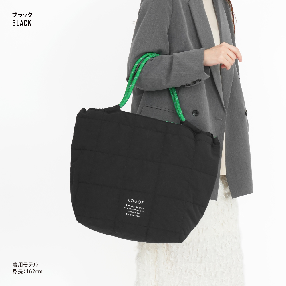 トートバッグ キルティングバッグ パラコードハンドル スクエア A4