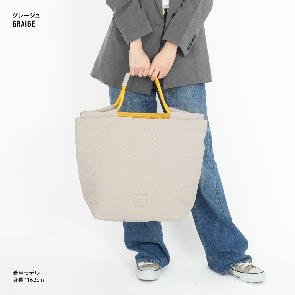 トートバッグ キルティングバッグ パラコードハンドル スクエア A4
