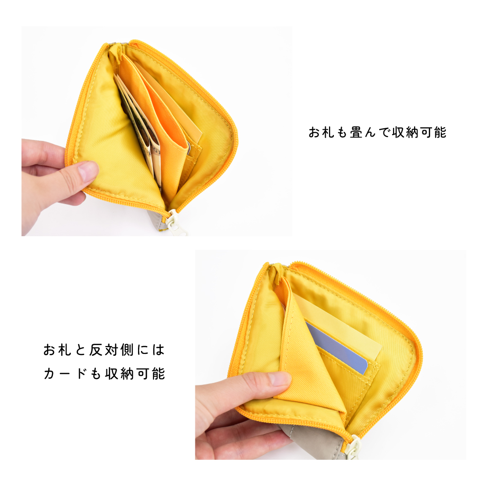 ミニ財布 キルティング ミニウォレット L字ファスナー 軽量 ユニ
