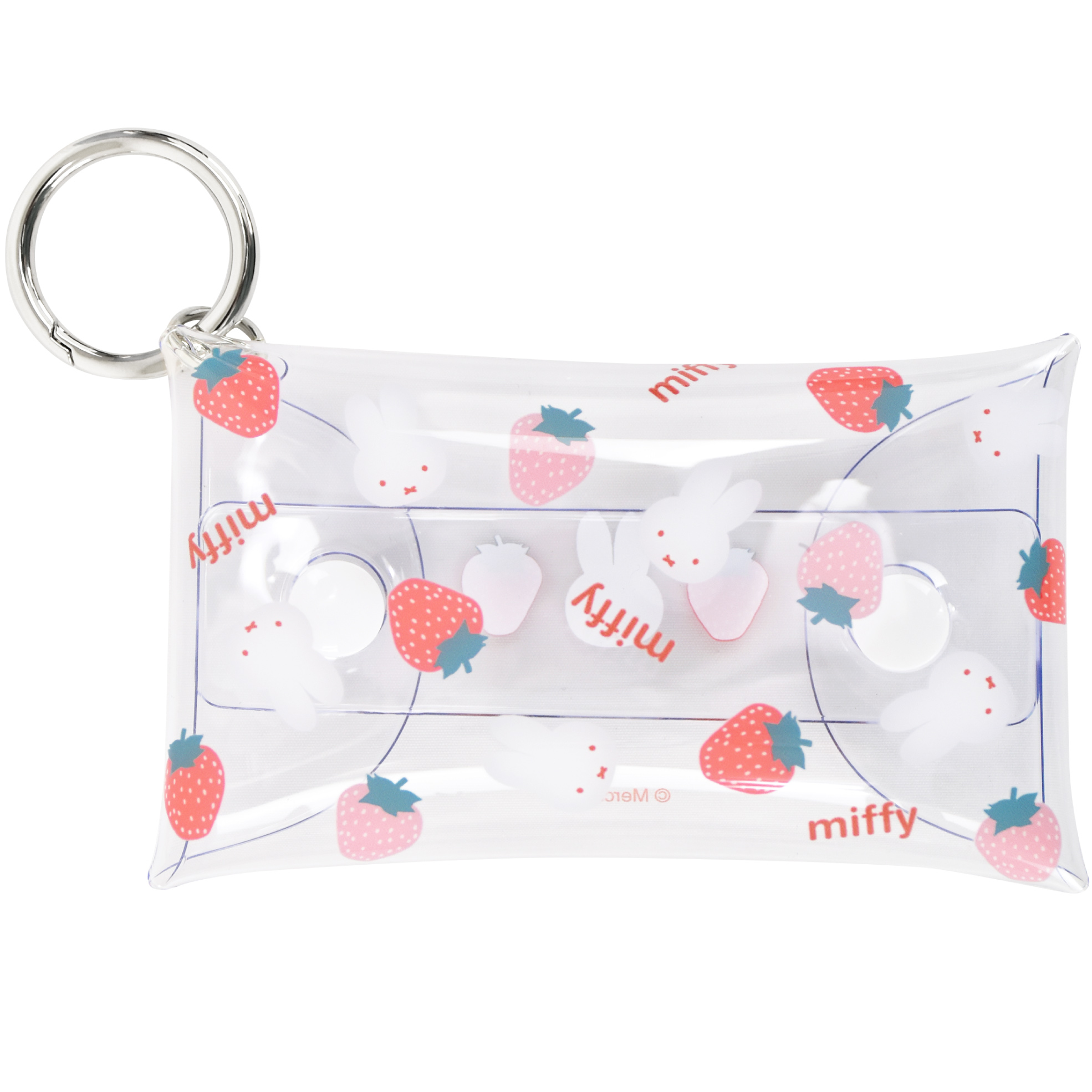 Miffy（ミッフィー） クリアポーチ 小物入れ 丸カラビナ付き