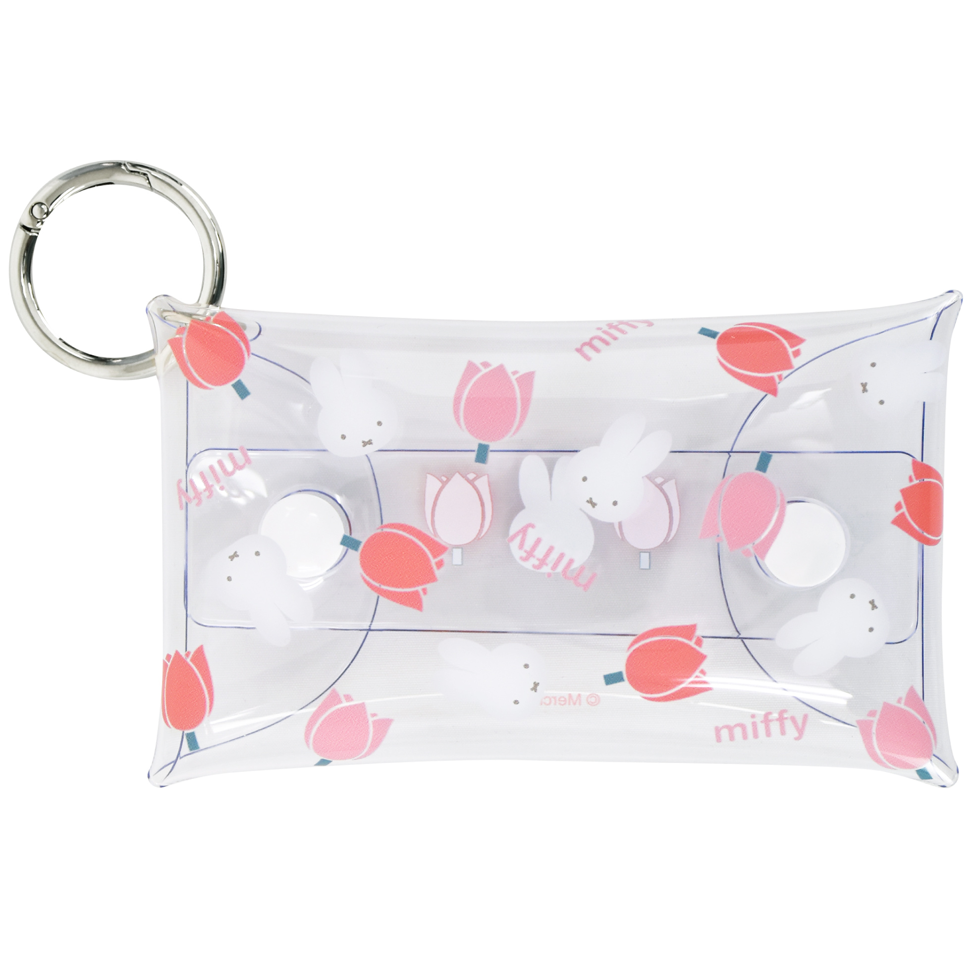 Miffy（ミッフィー） クリアポーチ 小物入れ 丸カラビナ付き 