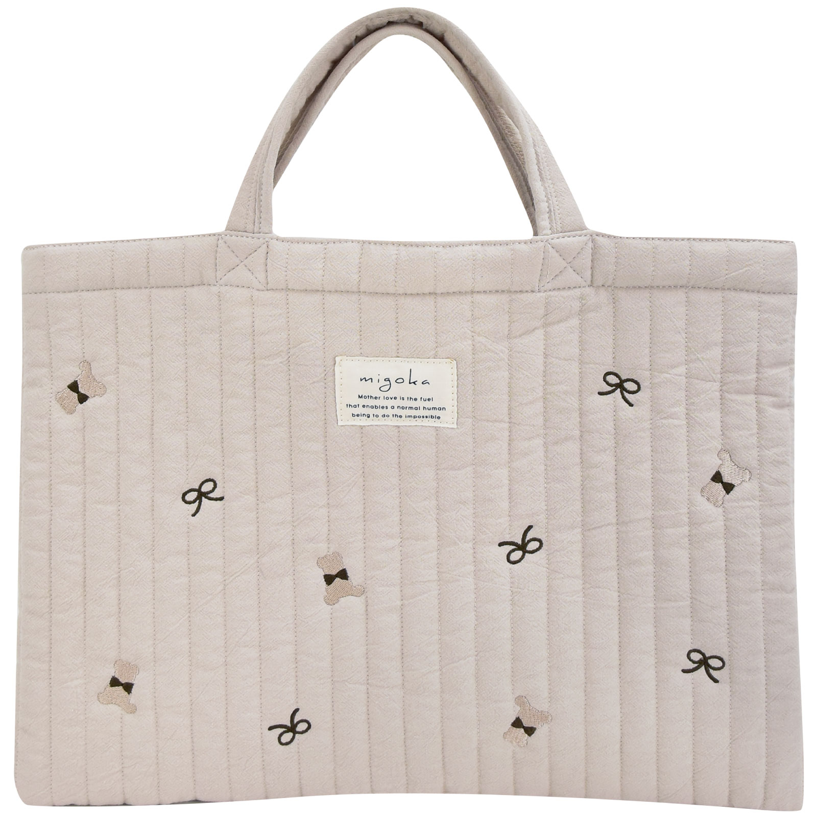 キルティング トートバッグ レッスントート レディース 綿 中綿 サブ