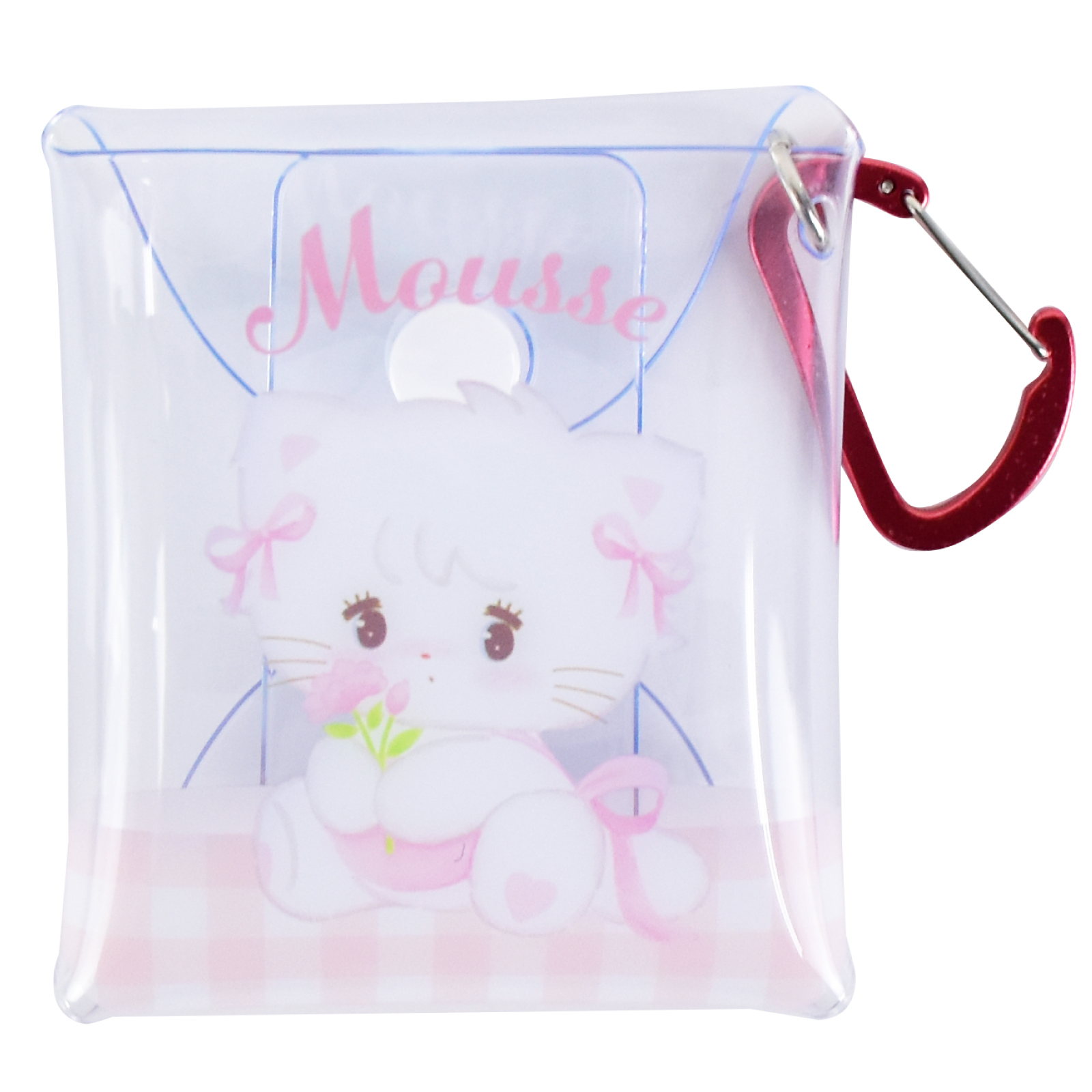 mikko クリアマルチケース SSサイズ 小物入れ ポーチ カラビナ airpods