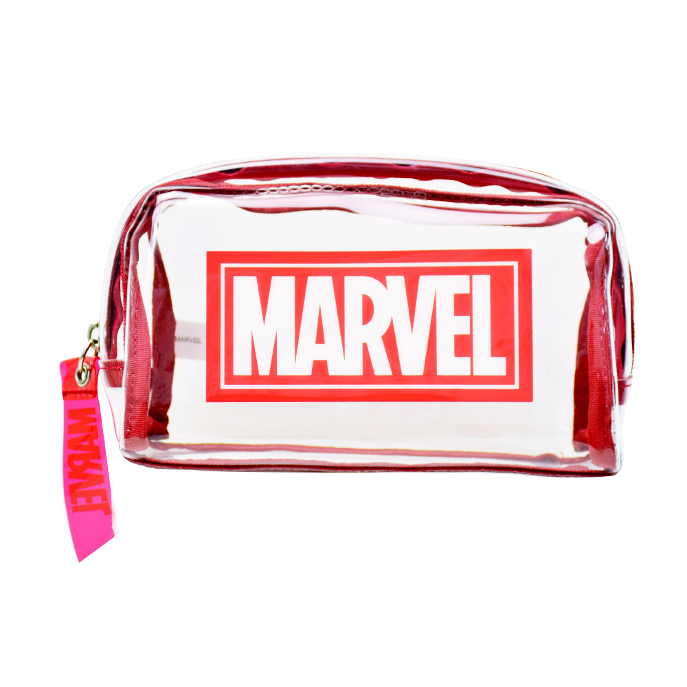 MARVEL（マーベル） ペンケース 筆箱 大容量 クリア 小物入れ ポーチ
