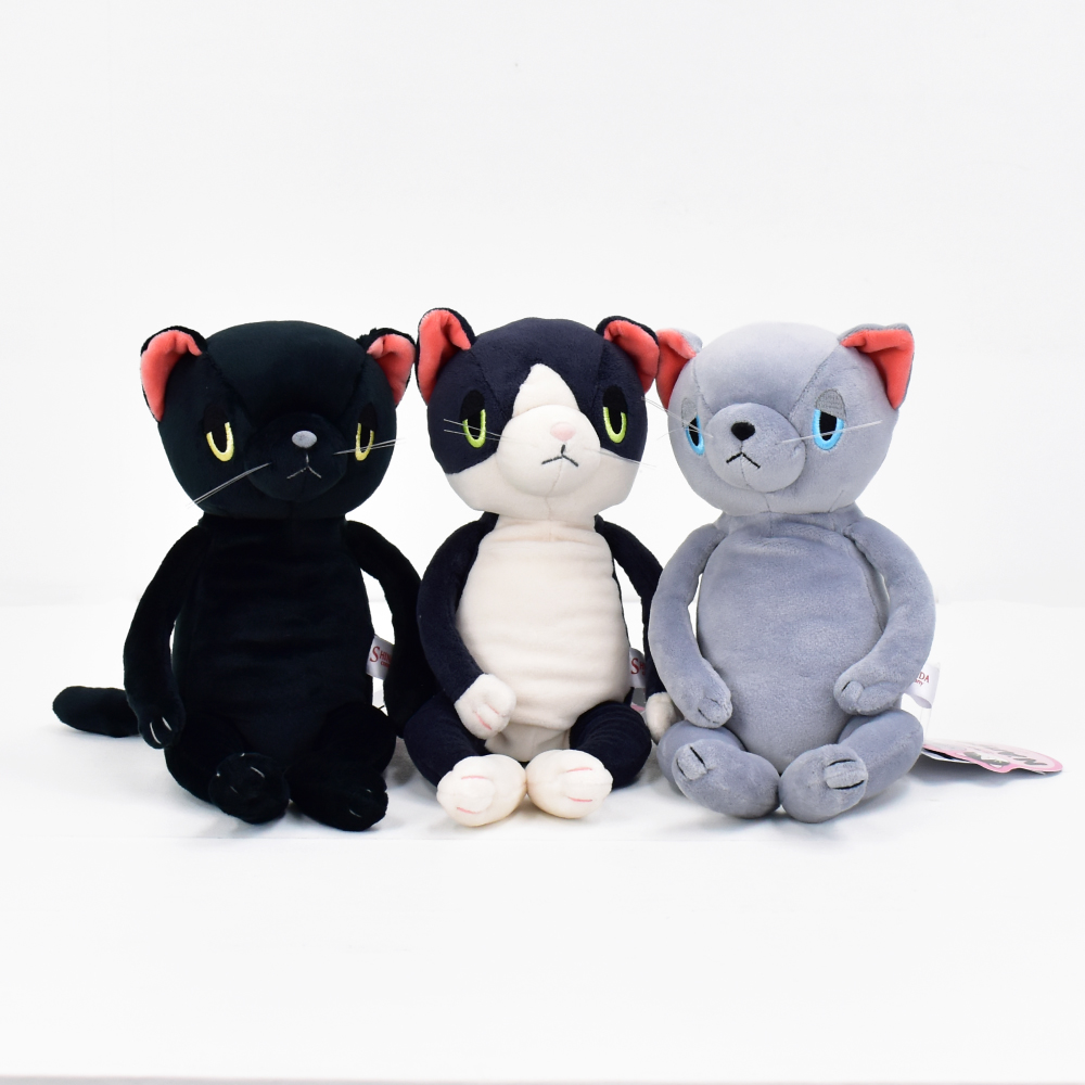ニアンジェロ 猫 ネコ ぬいぐるみ ハチワレ グレー クロ 子供 女子