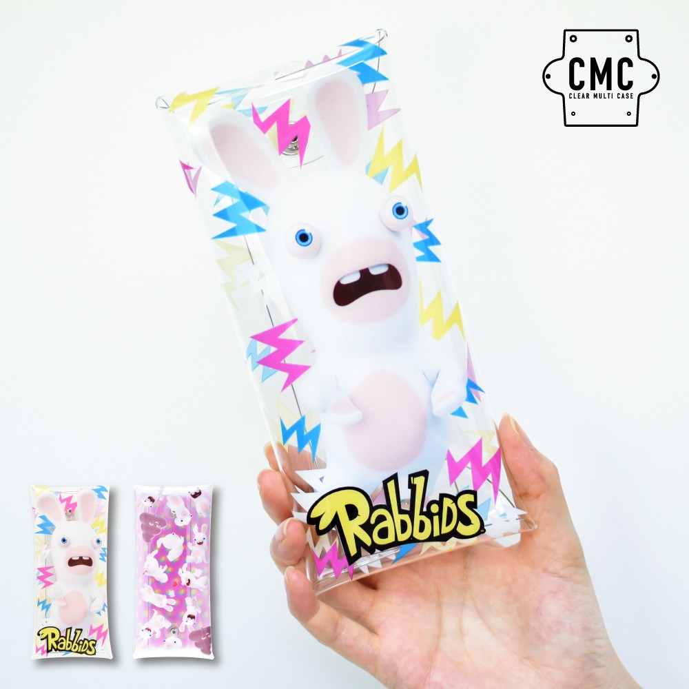 ラビッツ Rabbids クリアマルチケース Lサイズ ペンケース 小物入れ