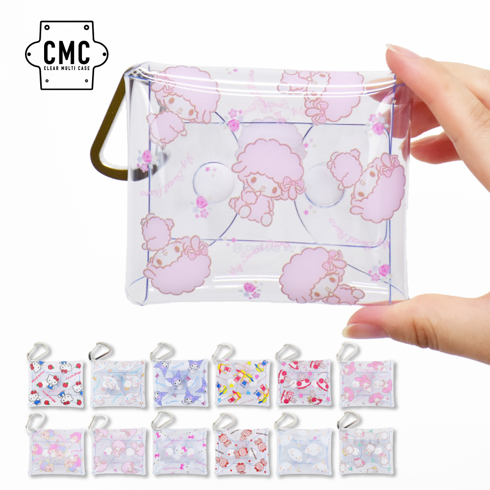 sanrio（サンリオ） クリアポーチ カラビナ 小物入れ airpodsケース