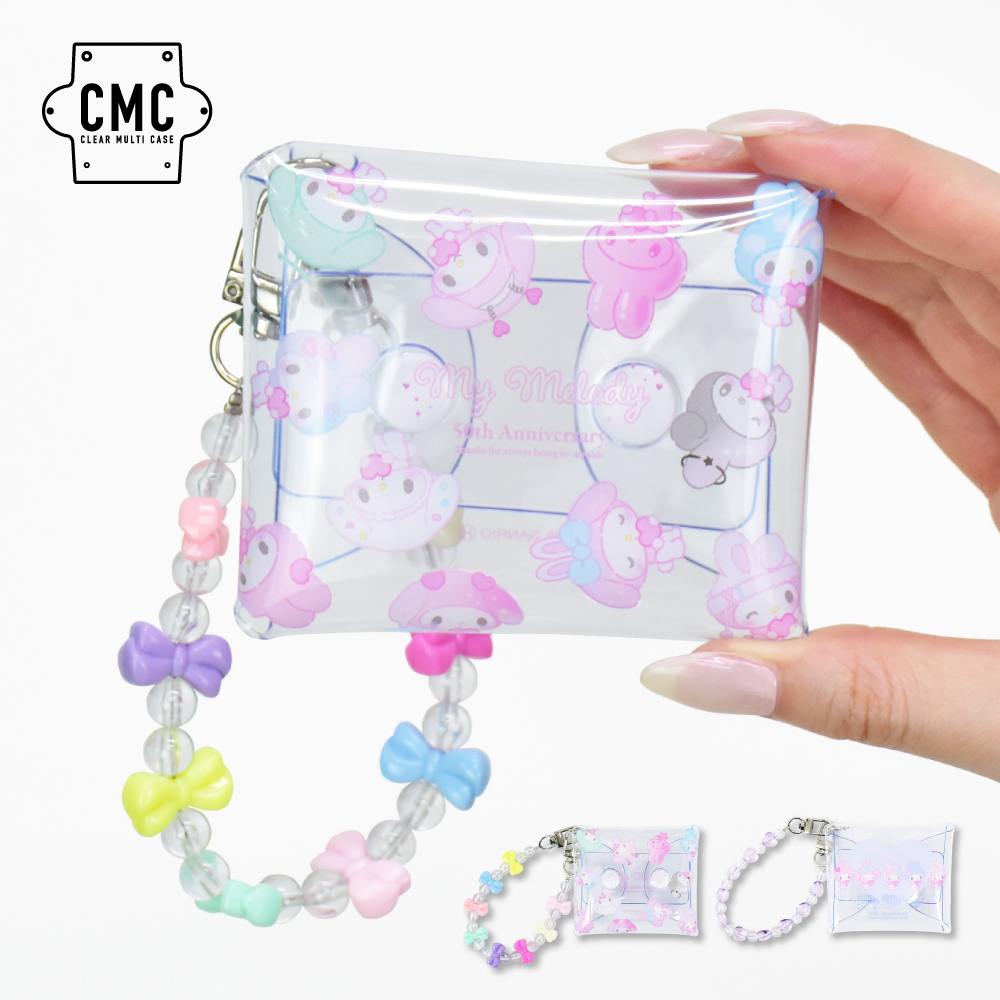 sanrio（サンリオ） クリアポーチ カラビナ 小物入れ airpodsケース