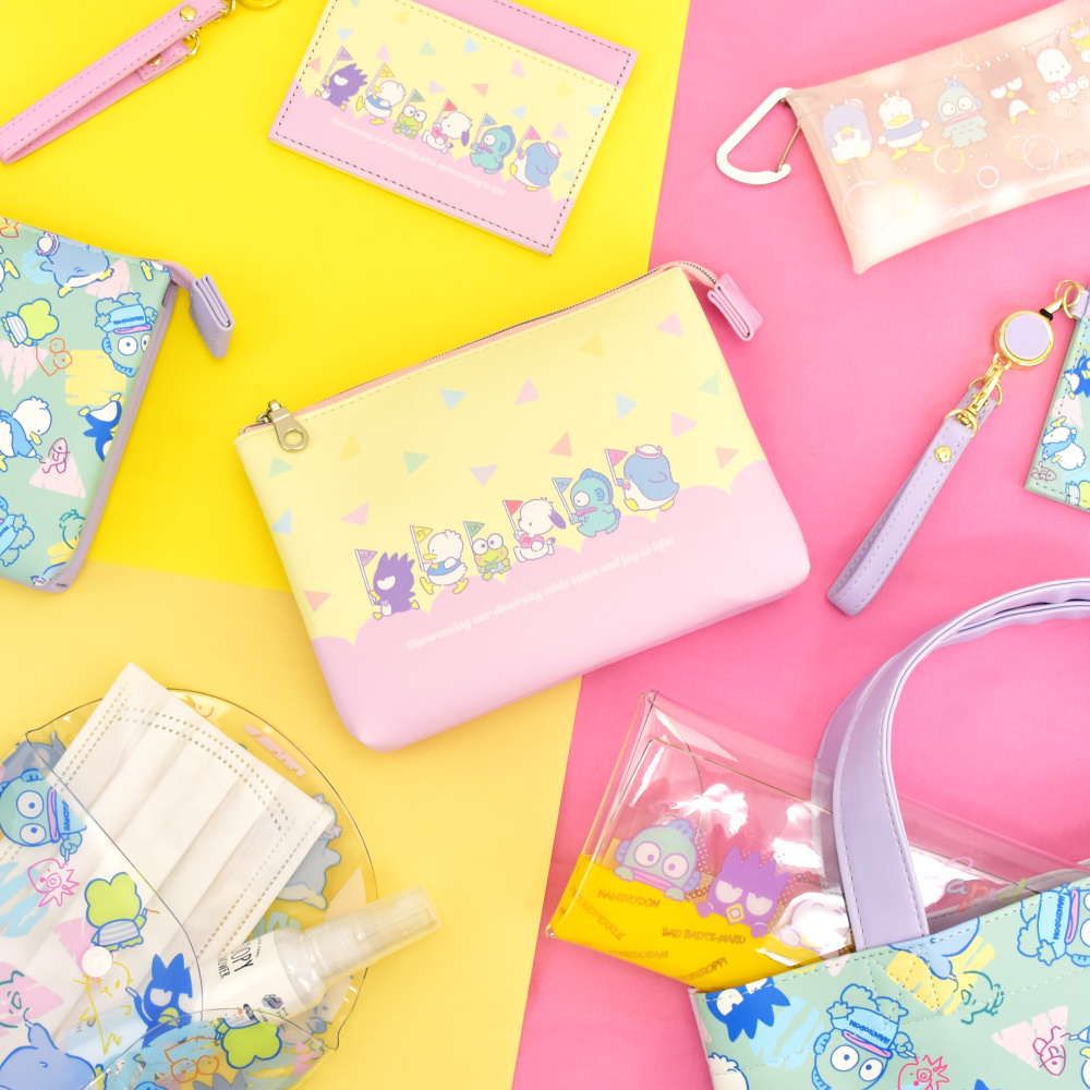 sanrio はぴだんぶい サンリオ 小物入れ クリアマルチケース L