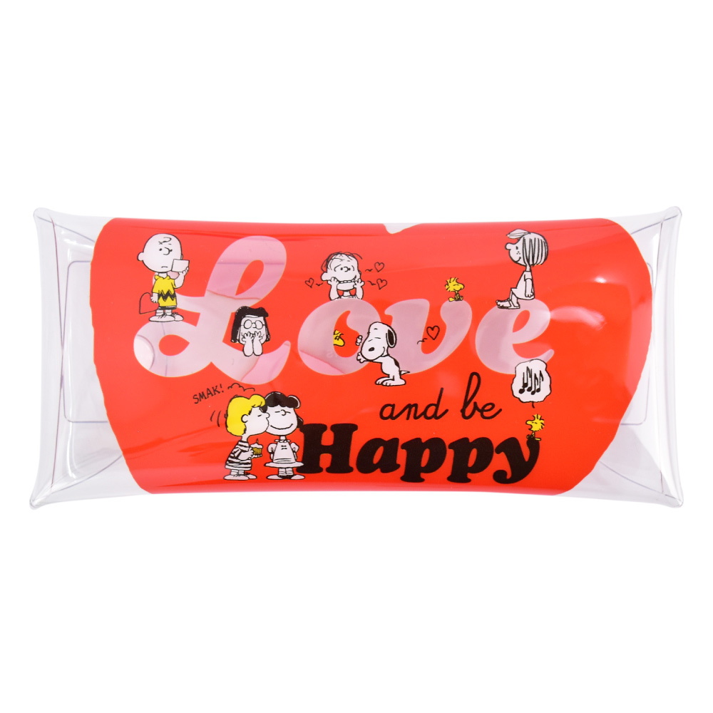 SNOOPY ペンケース　赤 スヌーピー ペンケース ペンポーチ 筆箱 小物入れ クリア レッド
