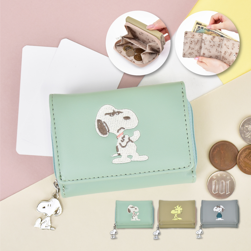SNOOPY スヌーピー 財布 サイフ 折財布 レディース 女子 三