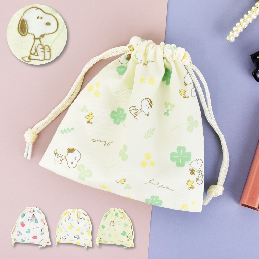 スヌーピー SNOOPY アクセサリーポーチ 巾着ポーチ カラビナ 小物入れ