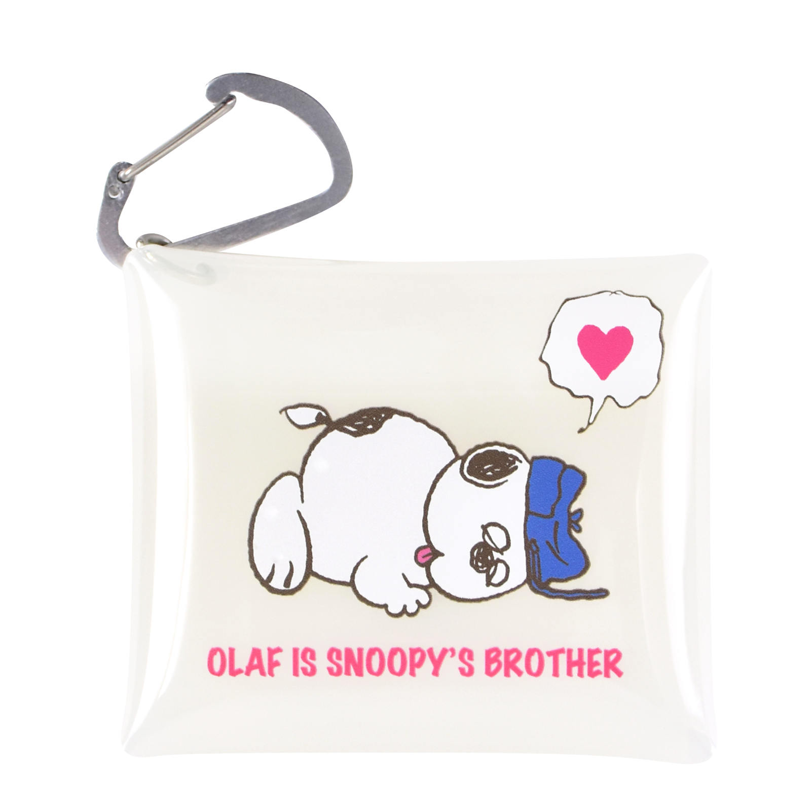 SNOOPY（スヌーピー） オラフ クリアポーチ カラビナ 小物入れ air