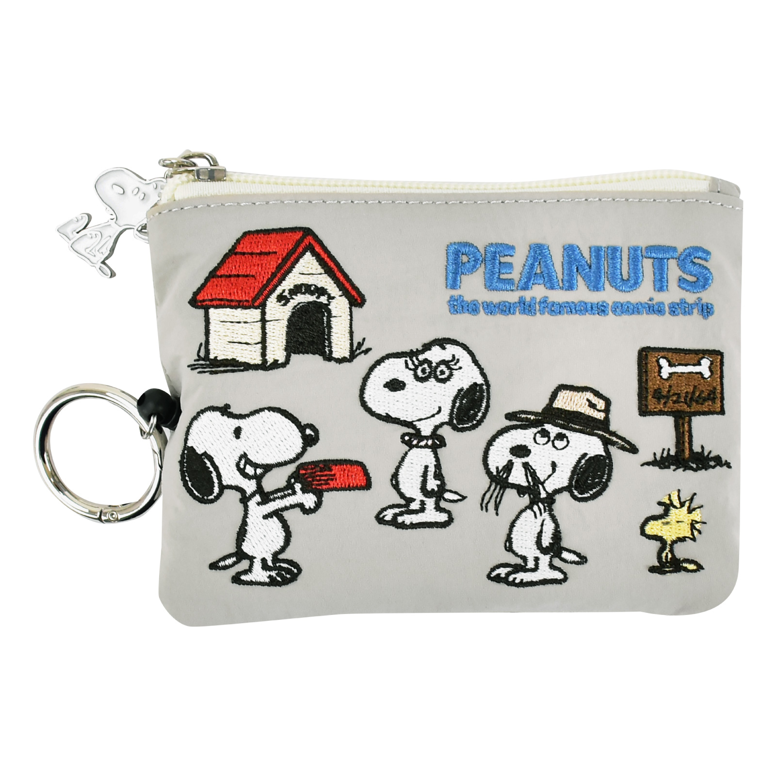 SNOOPY（スヌーピー） パスケース 定期入れ ナイロン 薄型 リール