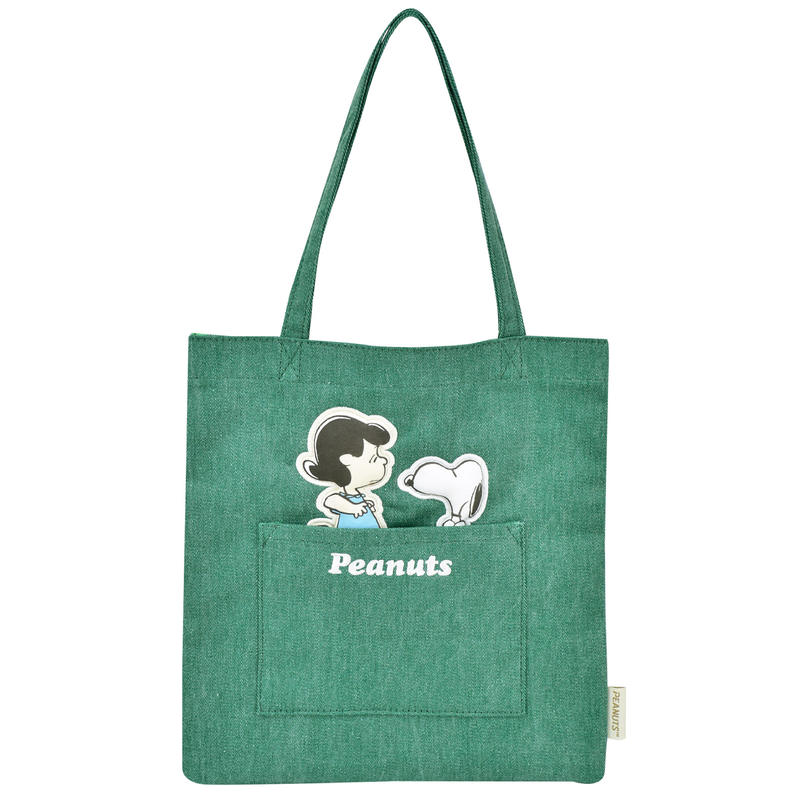 スヌーピー チャーリーブラウン ミニトートバッグ 緑 SNOOPY（スヌーピー） ミニトートバッグ トート 綿 ポリエステル