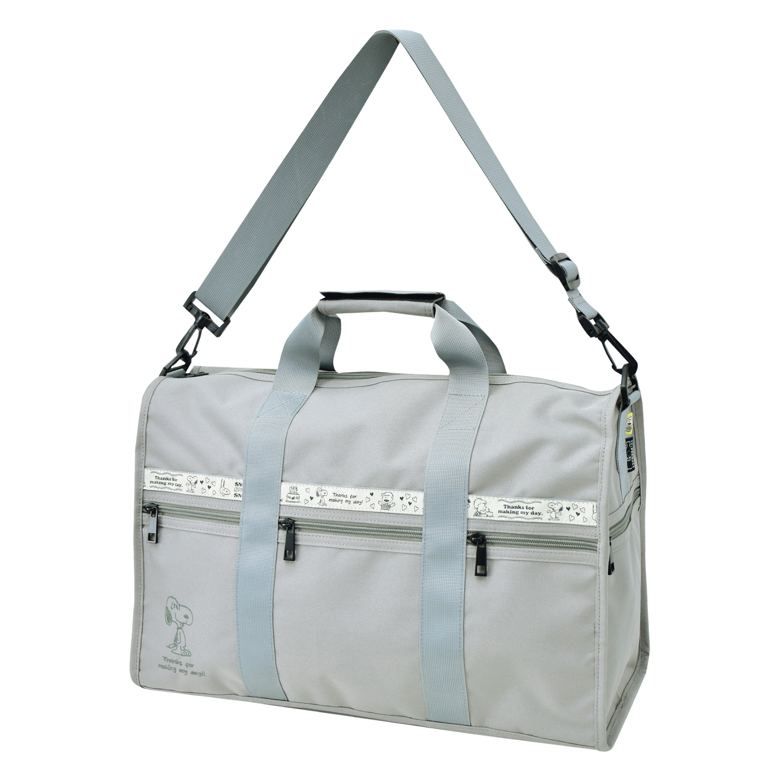 SNOOPY（スヌーピー） ボストンバッグ ショルダー付き 大容量 25L 撥水