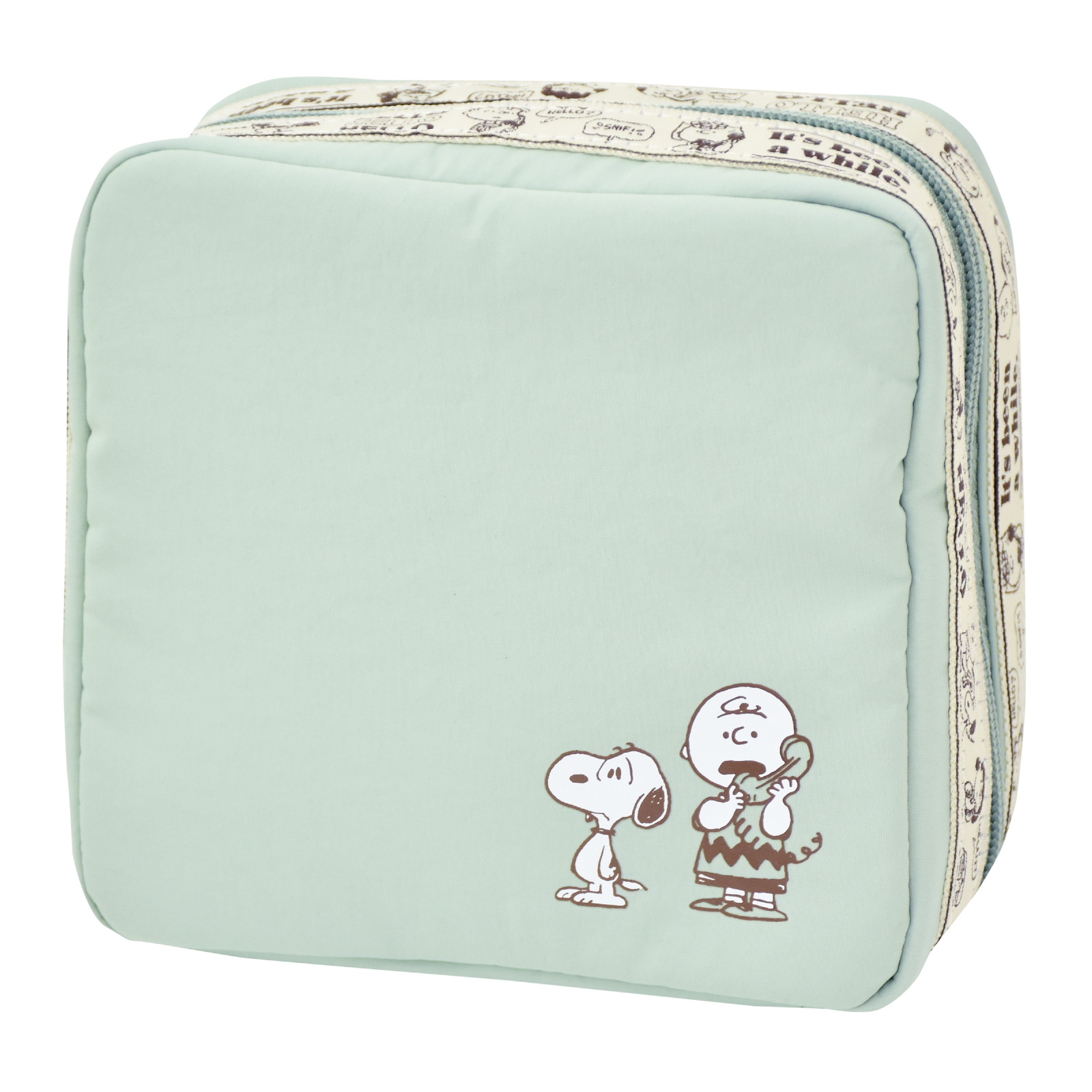 SNOOPY（スヌーピー） 化粧ポーチ 大容量 小物入れ スクエアポーチ