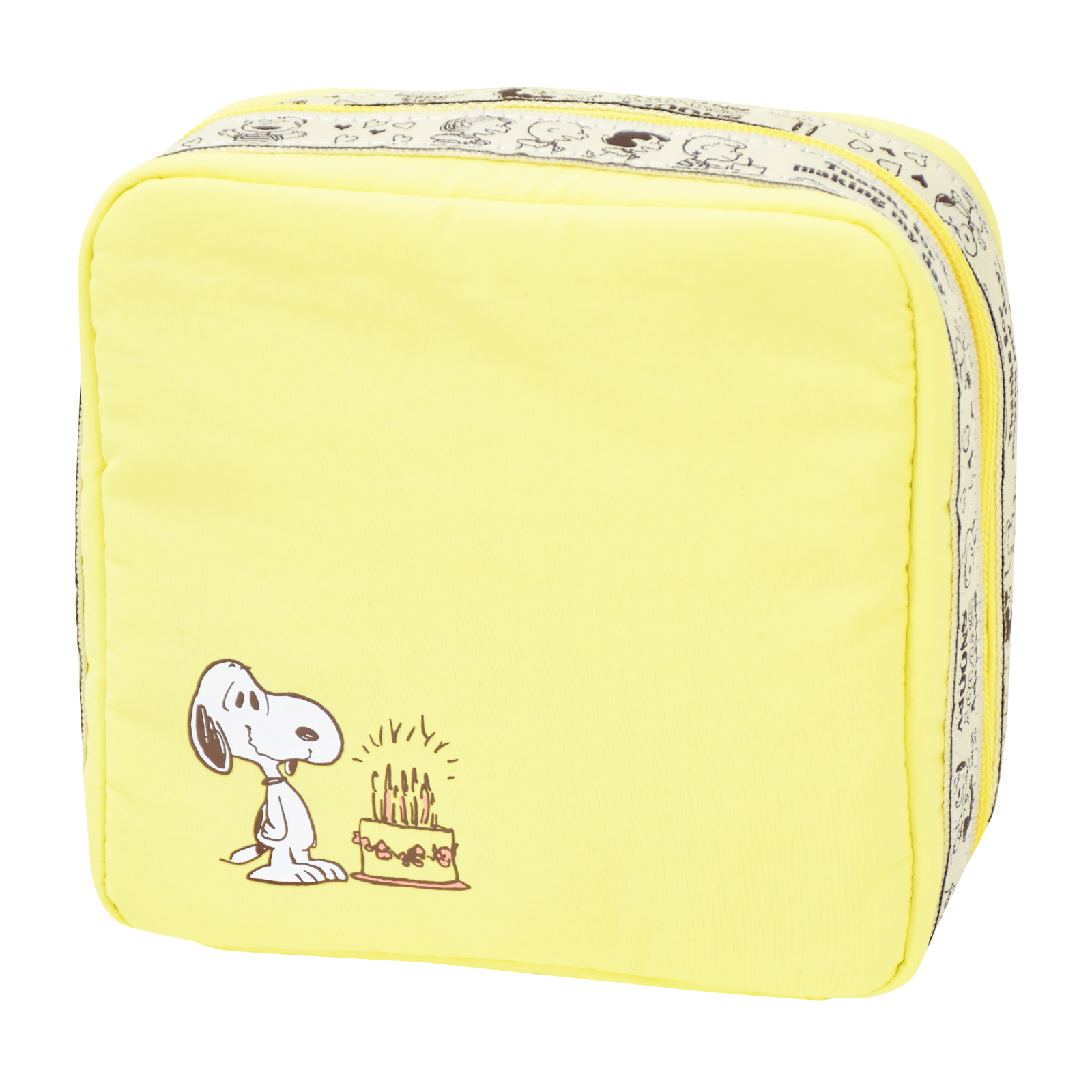 SNOOPY（スヌーピー） 化粧ポーチ 大容量 小物入れ スクエアポーチ