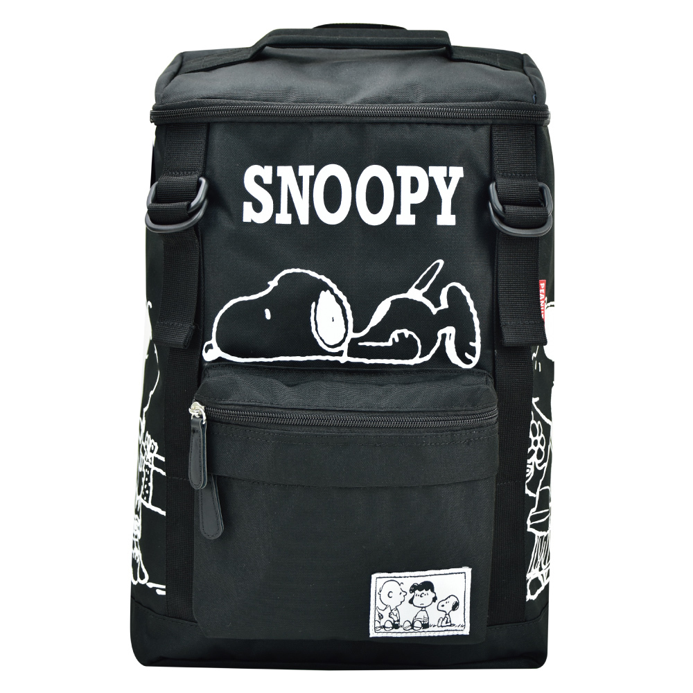 スヌーピー Snoopy リュック バッグ スクエア ボックス型 マチ 大きい レディース 女子 大容量 対応 寝そべり イラスト キャラクター グッズ Spb 640b Action 通販 Yahoo ショッピング